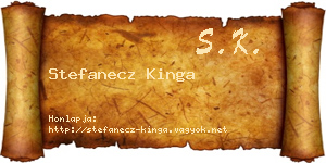 Stefanecz Kinga névjegykártya