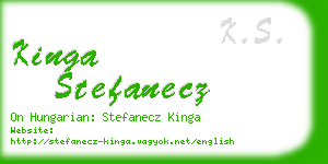 kinga stefanecz business card